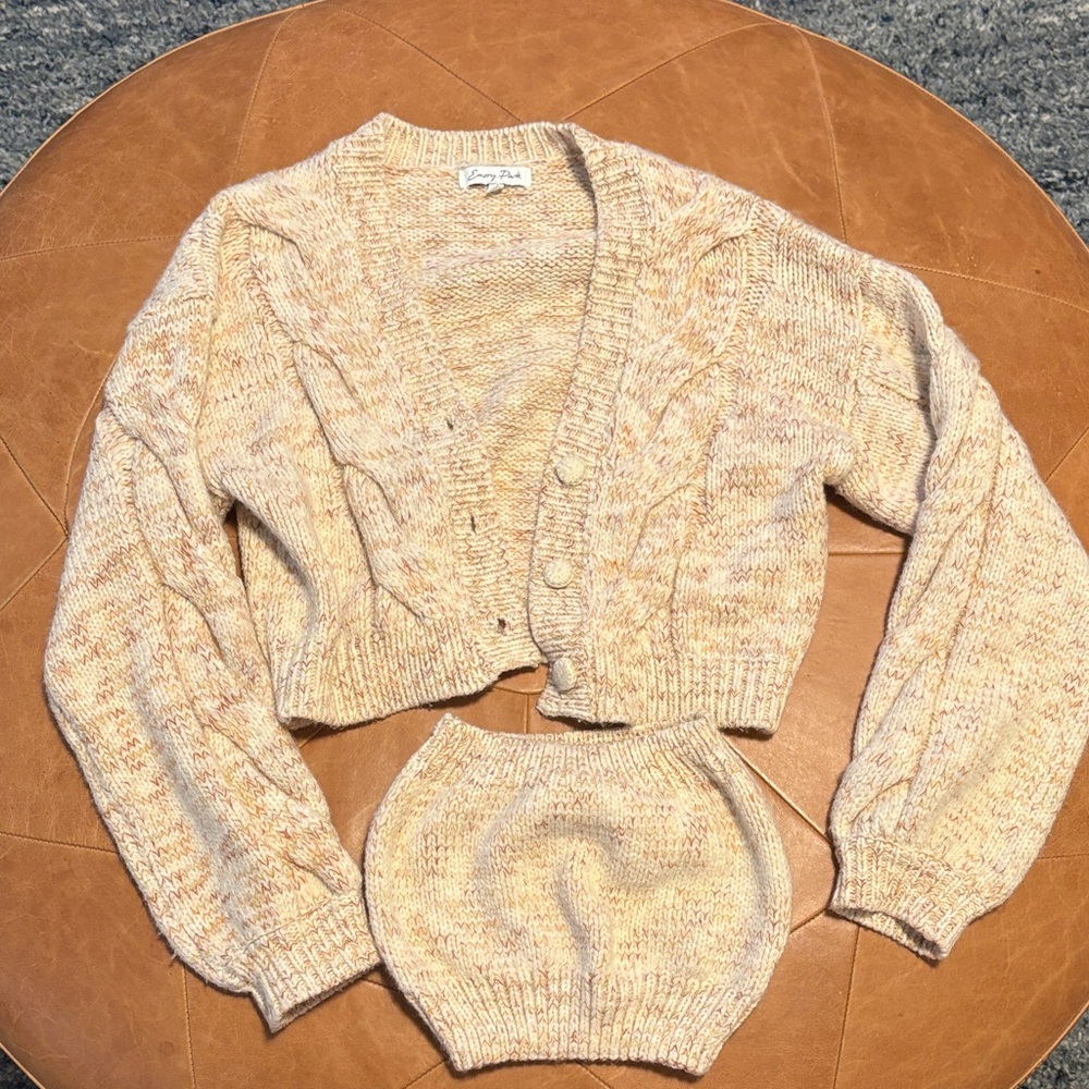 Emory Park Cream Knit Cardigan Set
